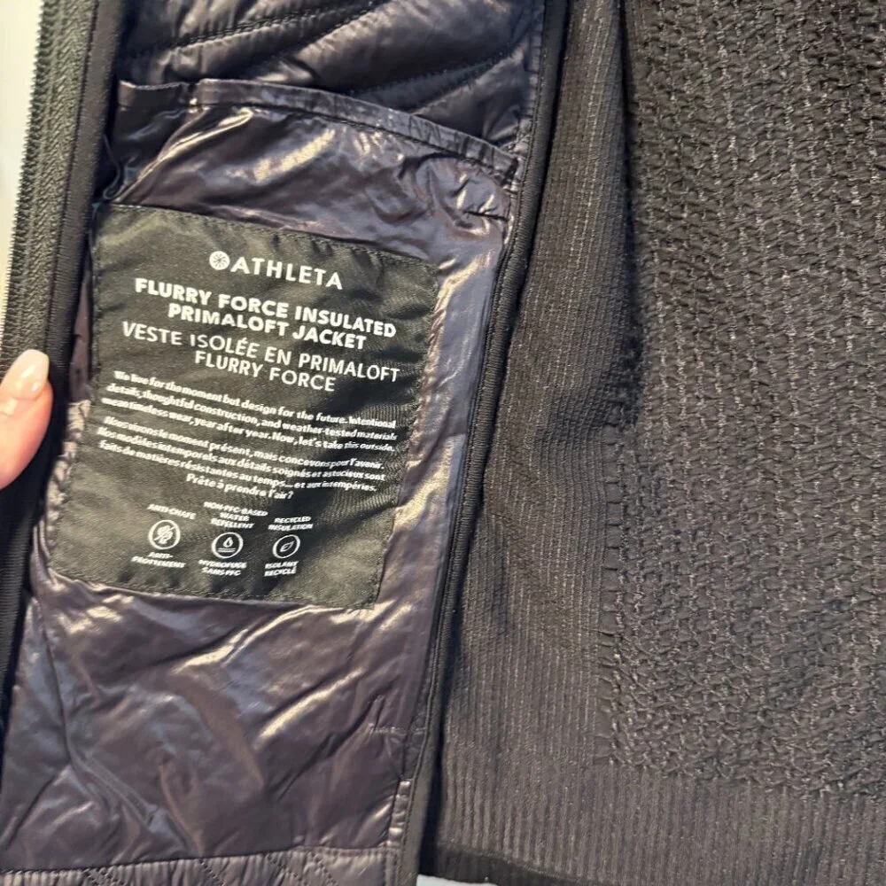 Athleta Flurry Force Insulated Primaloft Jacket Black Small